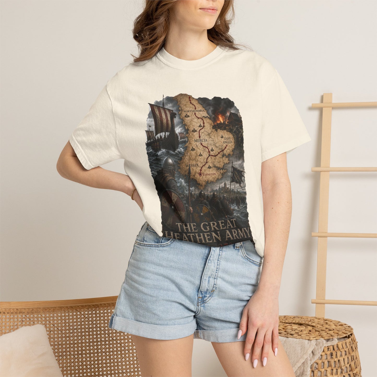 The Great Heathen Army T-Shirt — Viking Invasion Map Tee (WSoH)