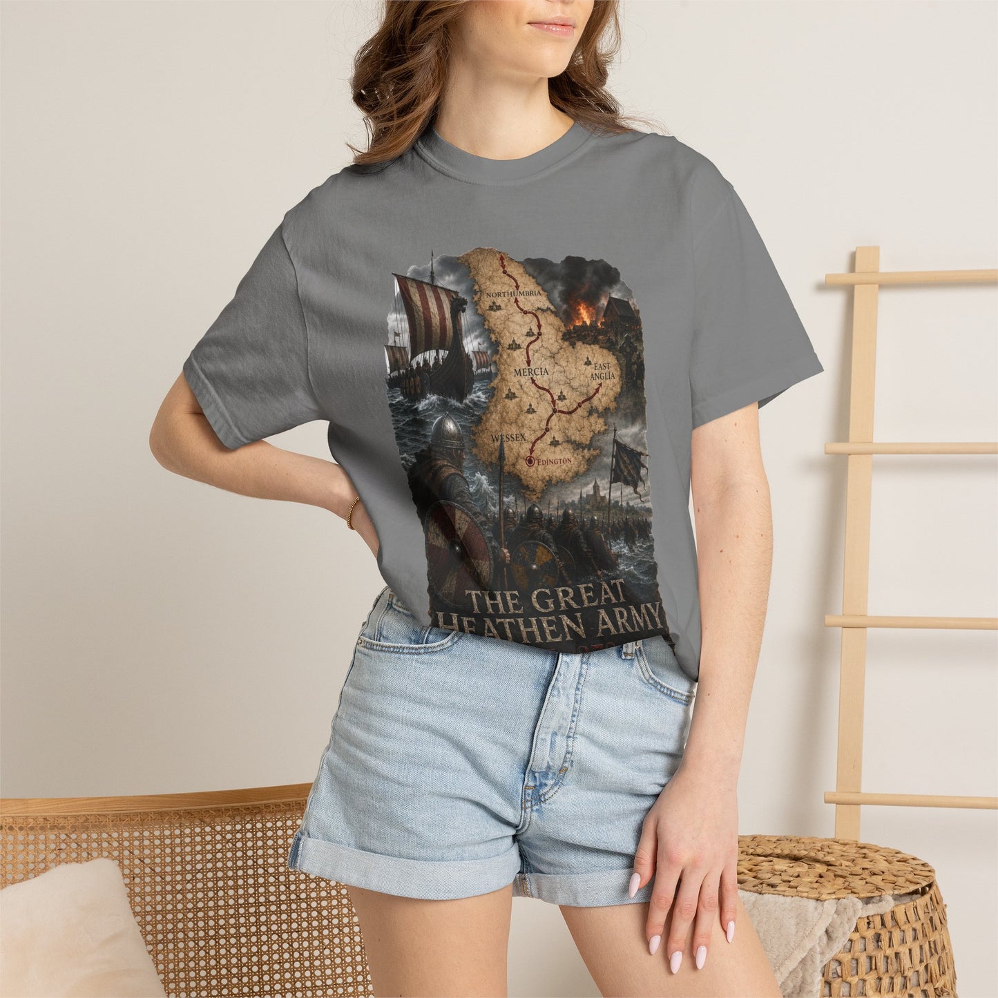 The Great Heathen Army T-Shirt — Viking Invasion Map Tee (WSoH)