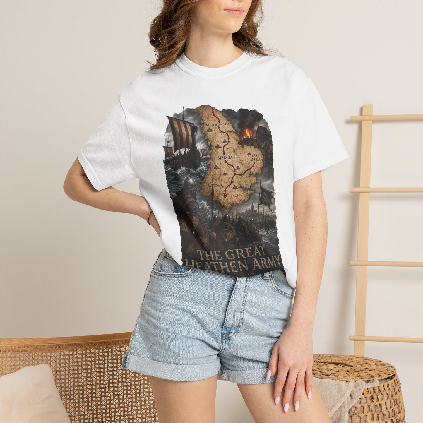 The Great Heathen Army T-Shirt — Viking Invasion Map Tee (WSoH)