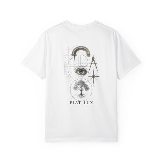 Fiat Lux Unisex T-Shirt with Divine Elements, nature-inspired tee, astrology shirt, graphic cotton t-shirt, eco-friendly [...]