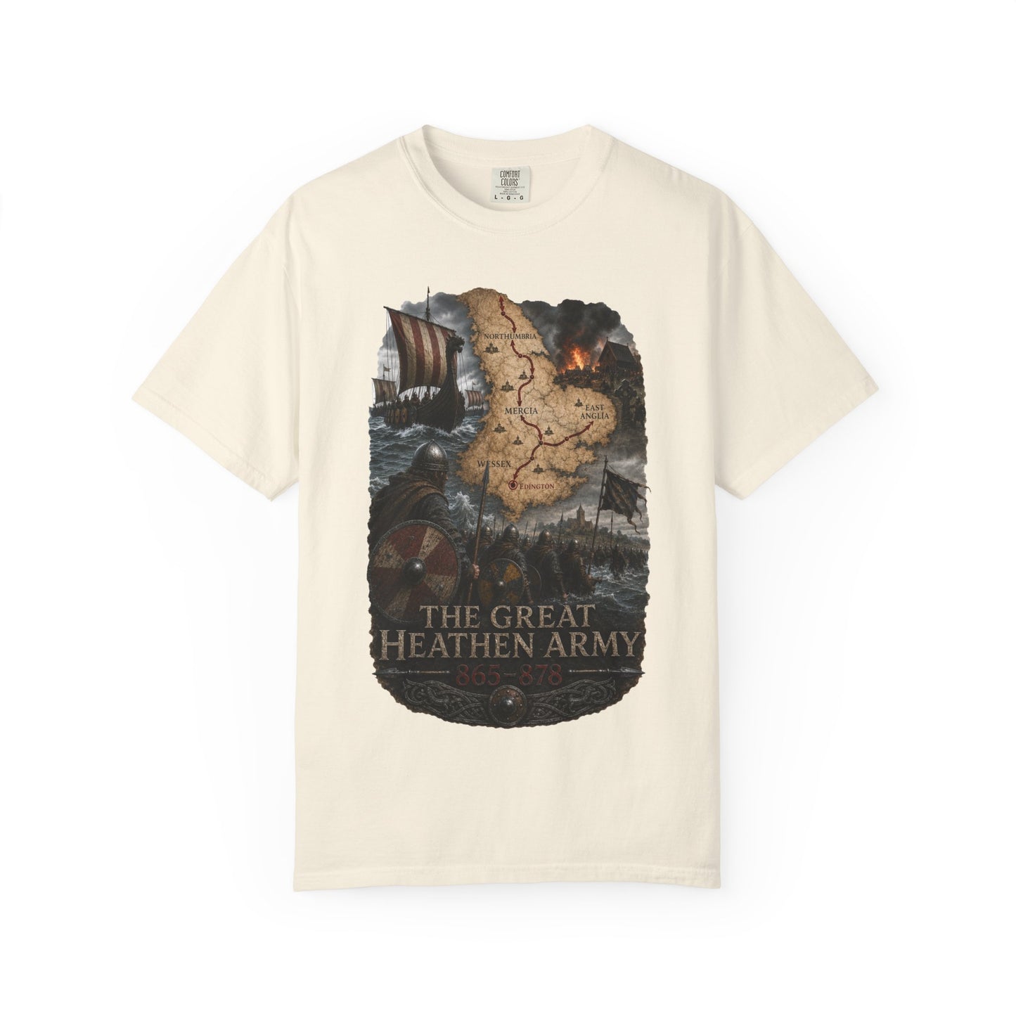 The Great Heathen Army T-Shirt — Viking Invasion Map Tee (WSoH)