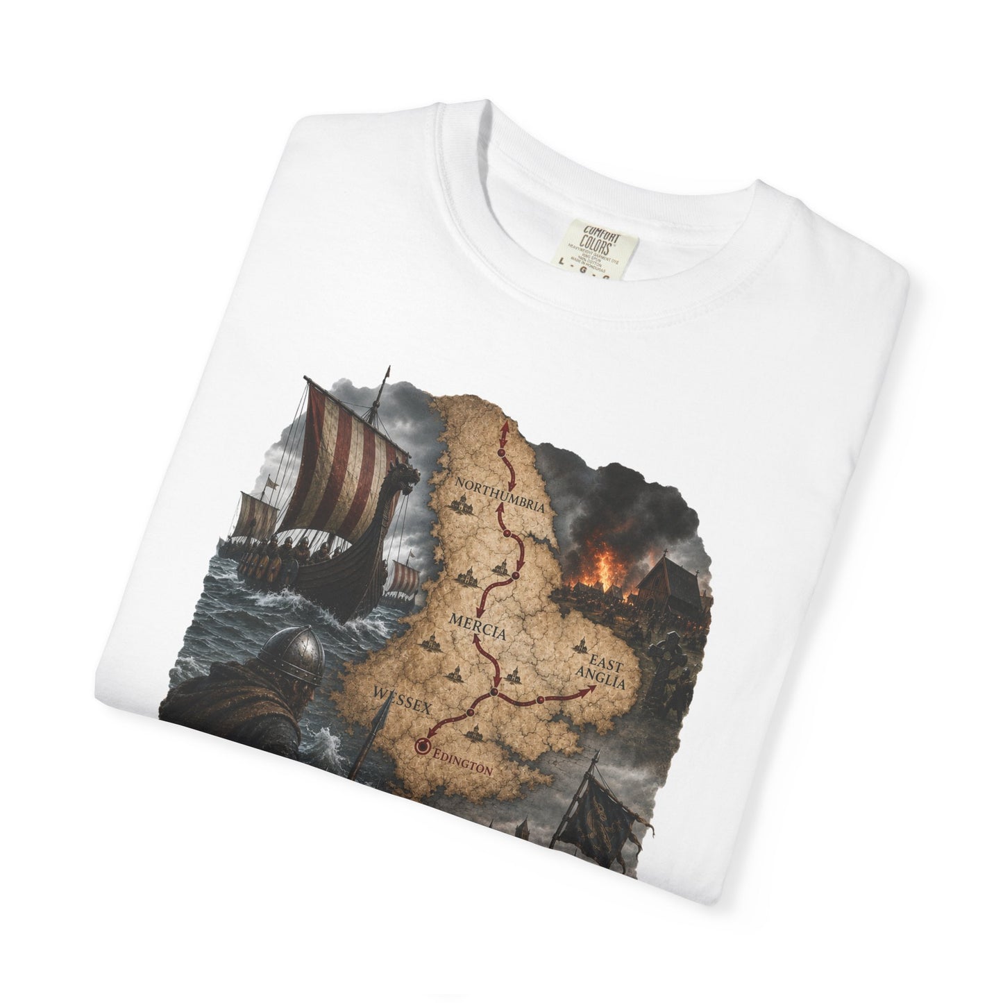 The Great Heathen Army T-Shirt — Viking Invasion Map Tee (WSoH)