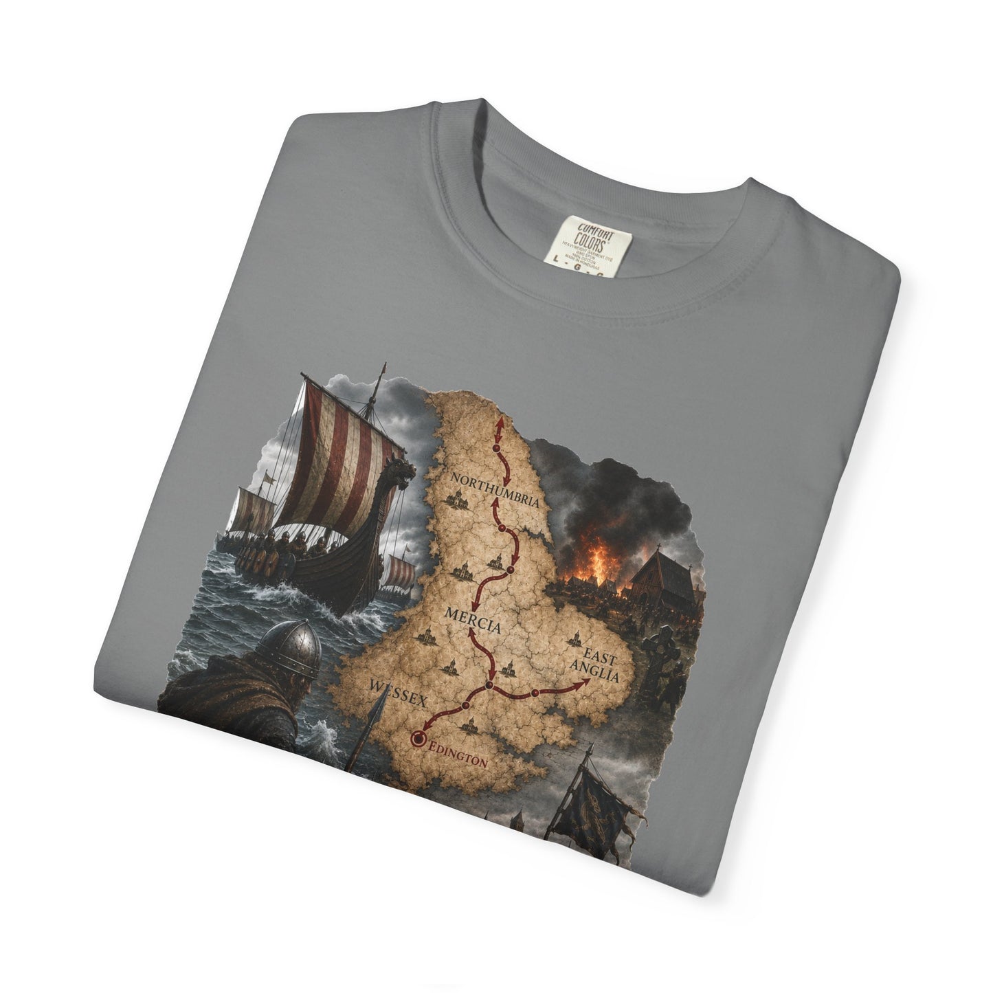 The Great Heathen Army T-Shirt — Viking Invasion Map Tee (WSoH)