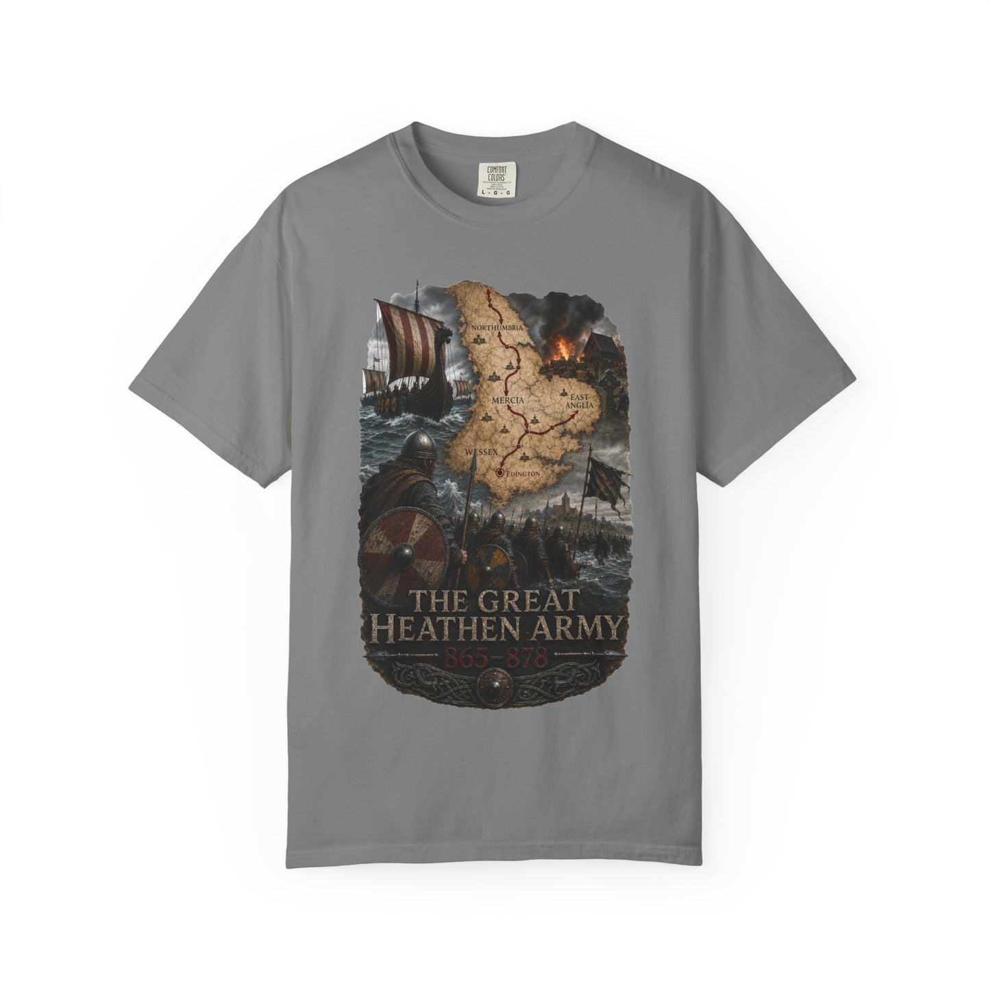 The Great Heathen Army T-Shirt — Viking Invasion Map Tee (WSoH)