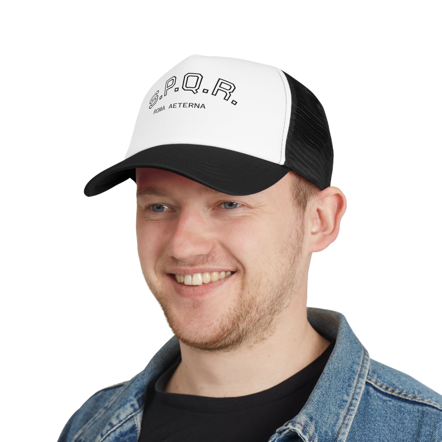 SPQR Mesh Cap | Stylish Trucker Hat for History Lovers, Casual Outings, Outdoor Adventures, Gifting, Fashion Accessory